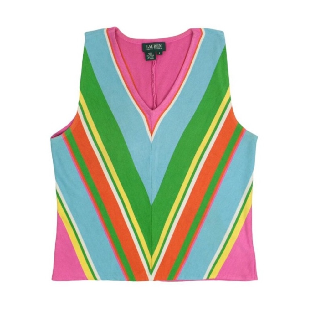 Ralph Lauren Sleeveless Multicolored Top L